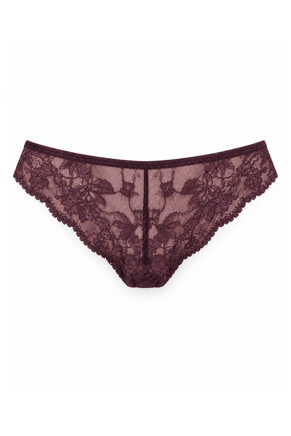 Women'secret Burgundy lace classic panty pink