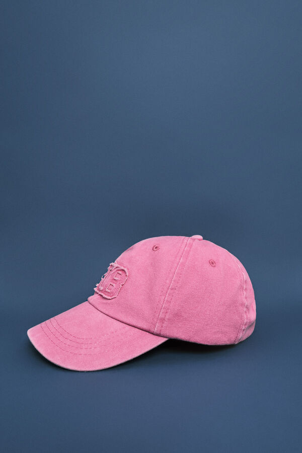 HI&BYE Pink cotton star print beanie pink