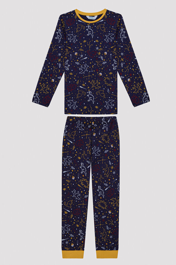Womensecret Conjunto de pijama Galaxy Watcher com 2 unidades rapaz estampado