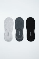 Women'secret Grey ribbed 3-pack socks grey