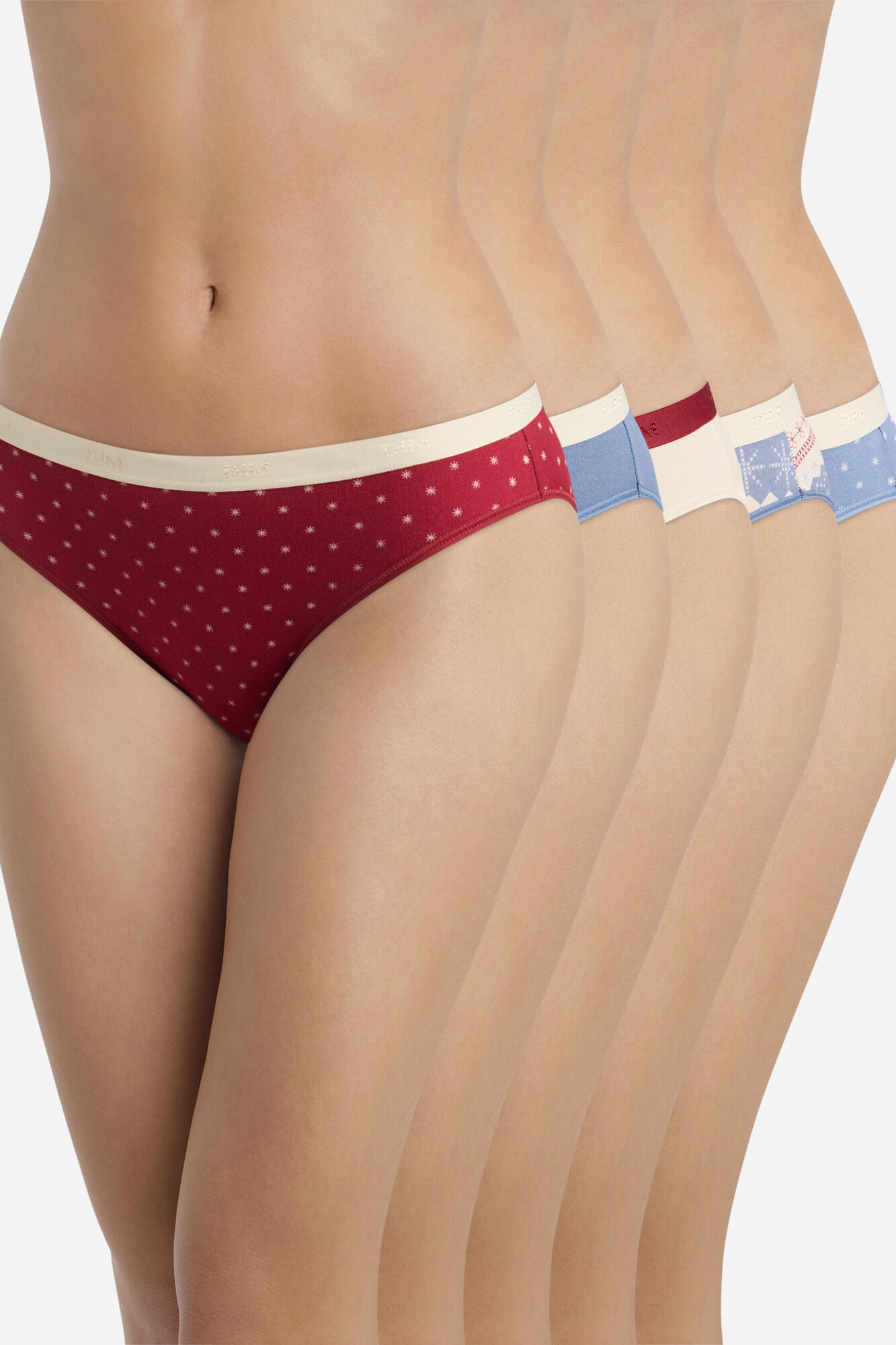 DIM Pack de 5 slips DIM Pockets Coton