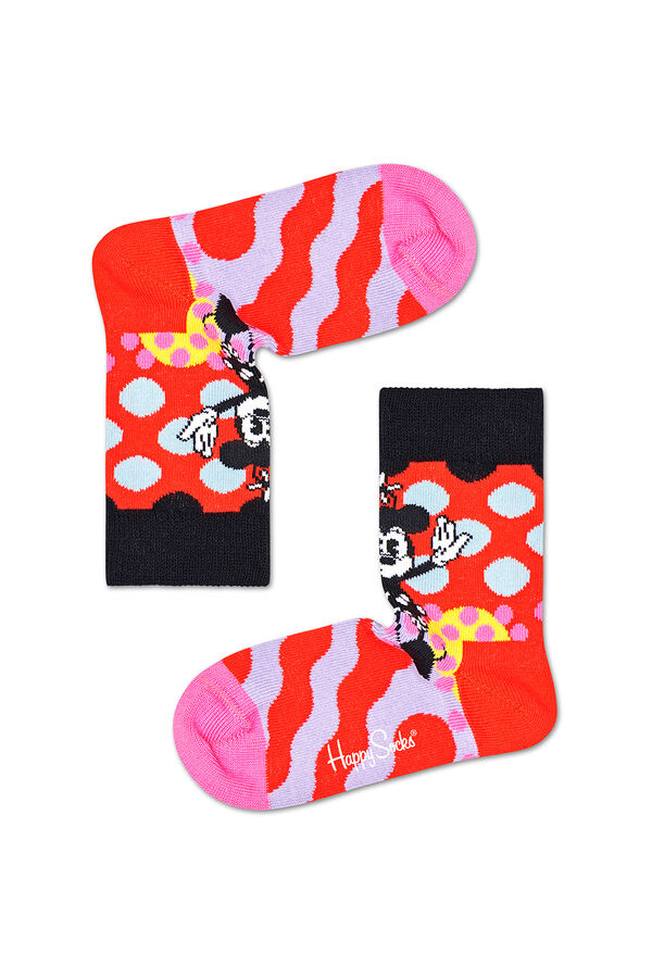 Womensecret Red children's time Disney print socks featuring Minnie rouge