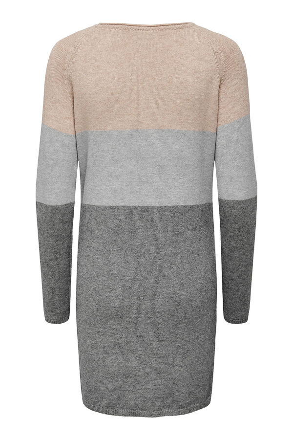 Only Maternity Vestido de punto premam&aacute; estampado rayas nude