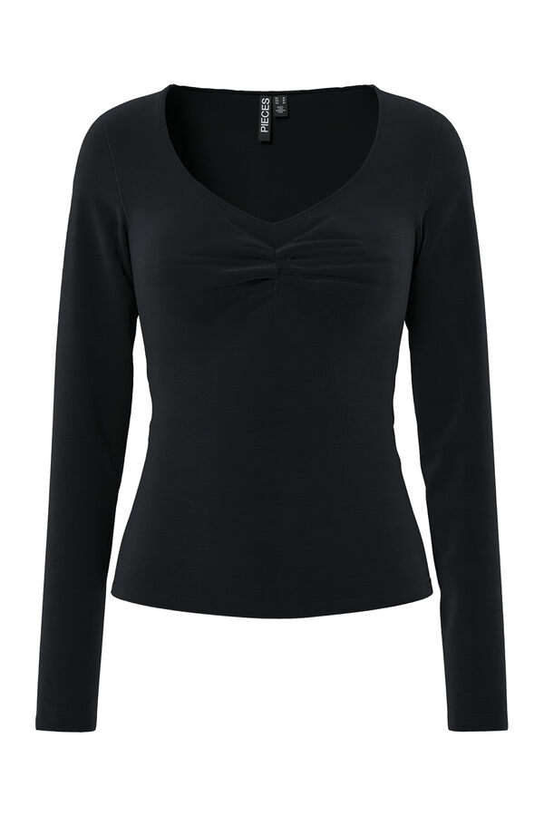 Pieces Long sleeve T-shirt noir