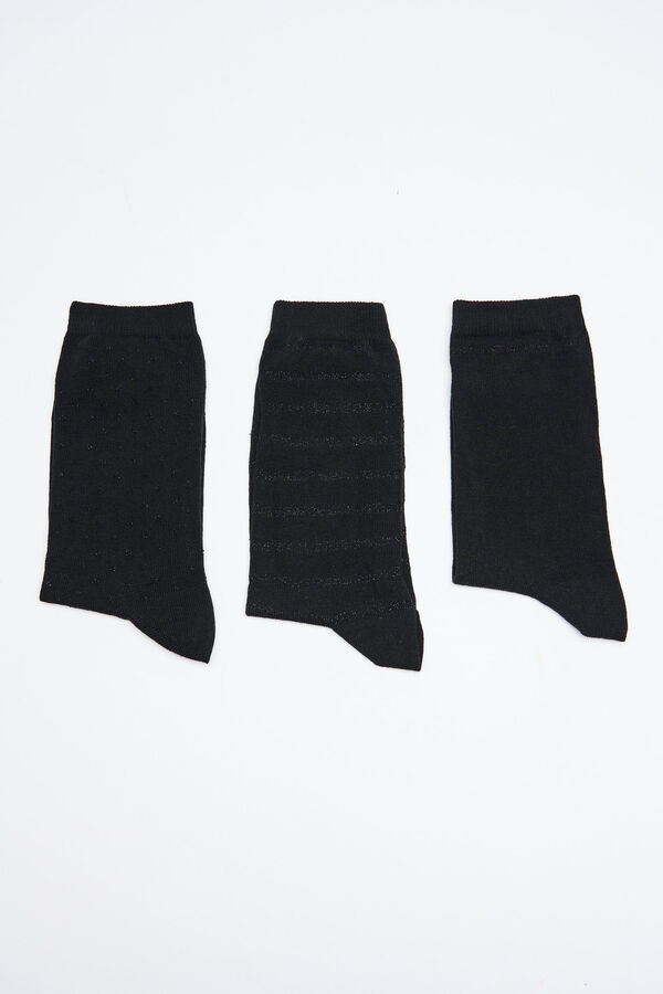Womensecret Lot 3 chaussettes coton noir noir