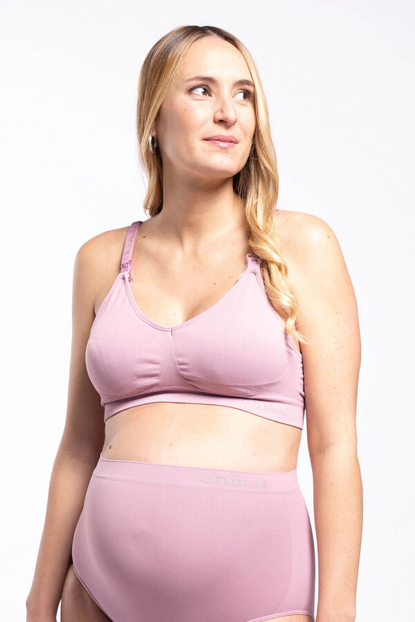 Womensecret Seamless maternity nursing bra pink