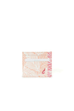 Womensecret Women's leather card holder with tropical print Rot