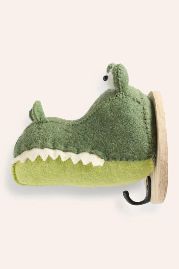 Calma House Colgador de pared Cocodrilo verde