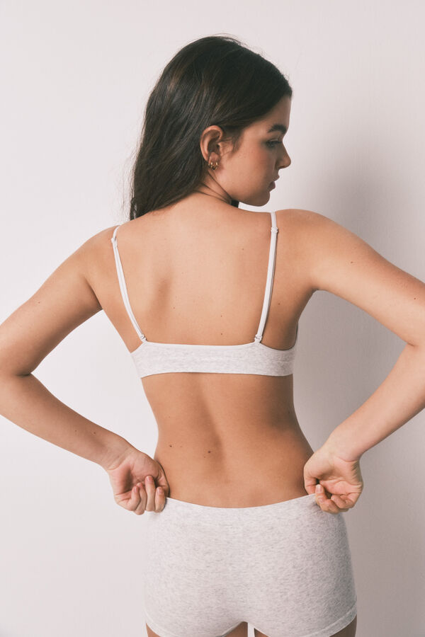 HI&BYE Grey seamless triangle bra grey