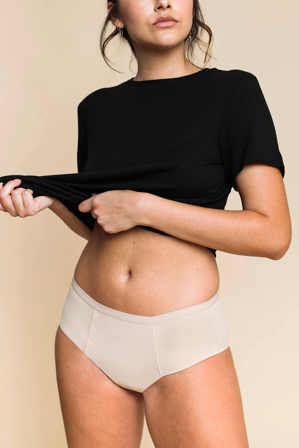 Womensecret Braga menstrual hipster arena – Absorción súper fuerte nude