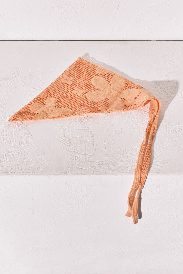 Women'secret Bandana cheveux imprim&eacute; fleurs rouge