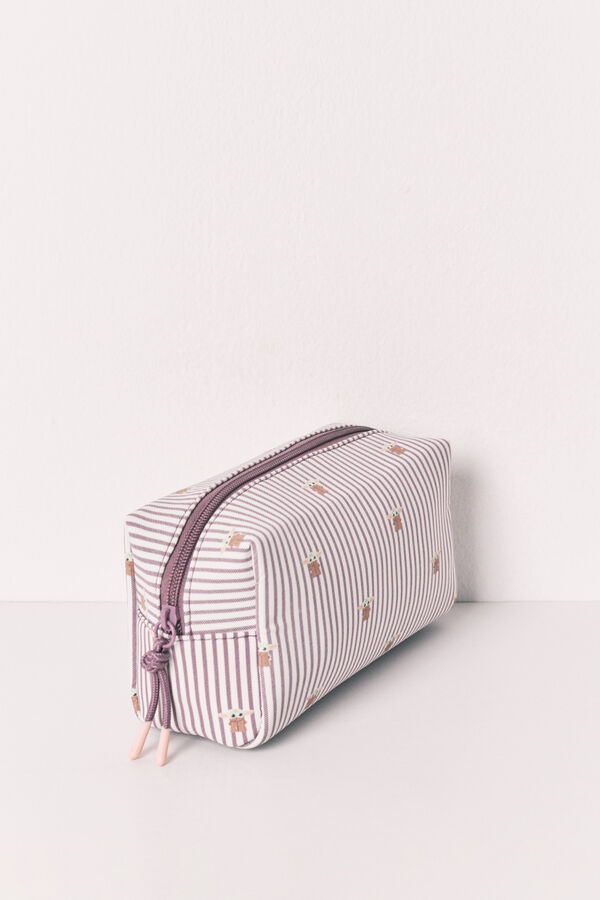 Women'secret Striped vanity case Baby Yoda beige