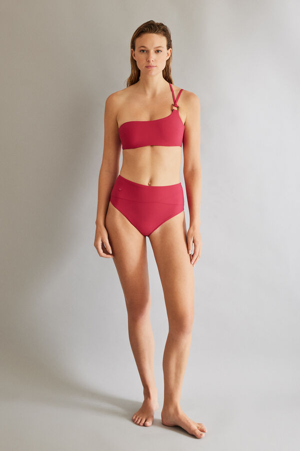 Womensecret Ružičasti asimetrični gornji deo bikinija Roze