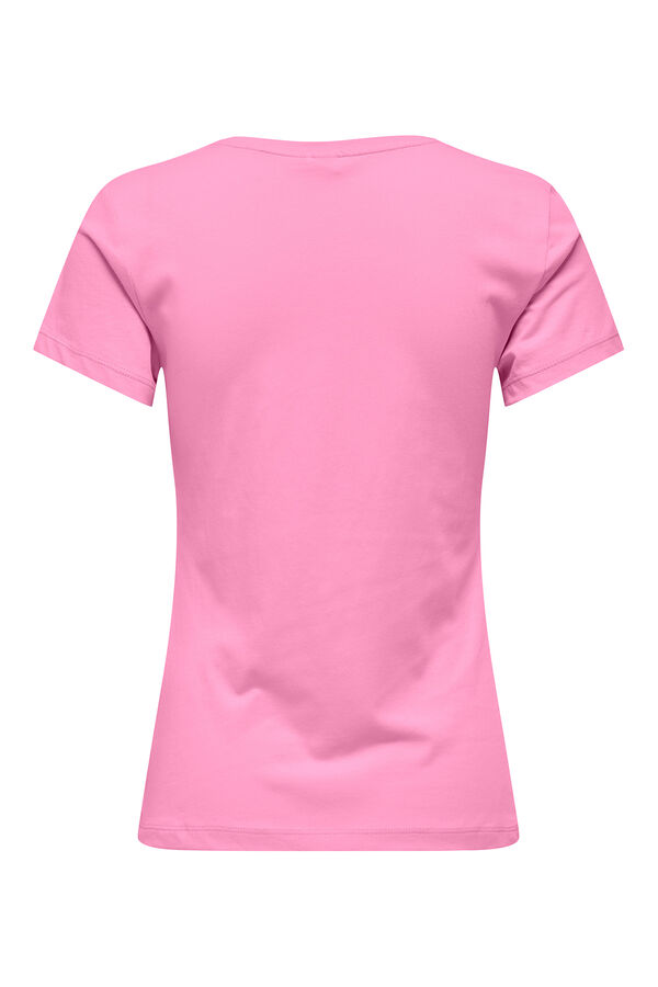 Only Play Camiseta deportiva b&aacute;sica algod&oacute;n rosa