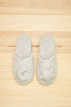 Womensecret Grey 3D moon and star slippers grey
