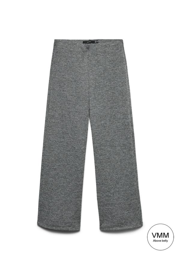 Mamalicious Maternity knit wide leg trousers black