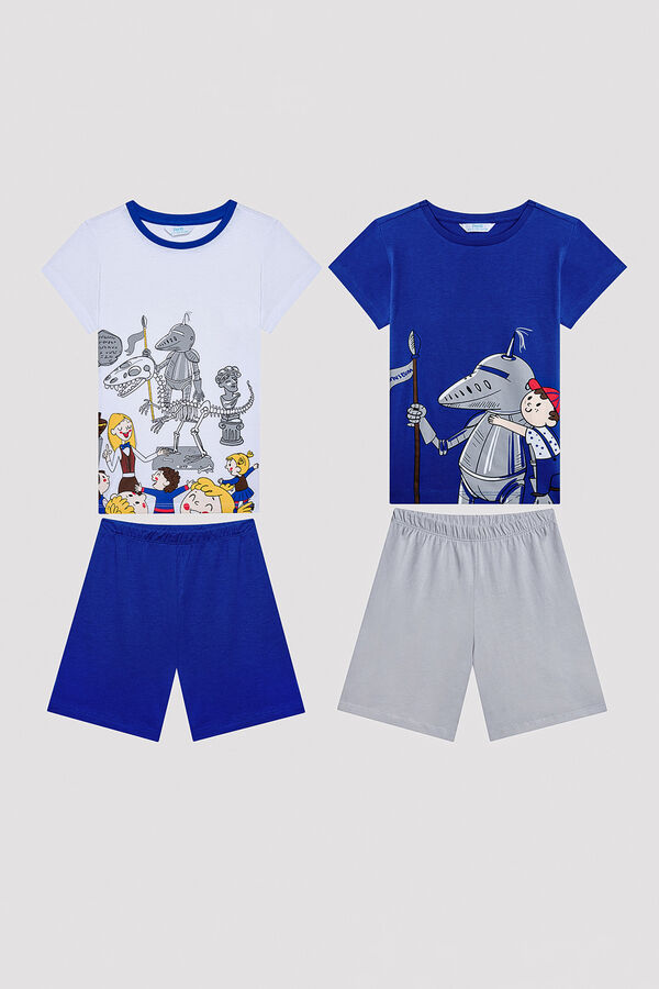 Womensecret Boy Knight 2 Pack Pajama Set rávasalt mintás