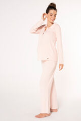 Womensecret Maternity polo shirt and comfy wide leg trousers set  rose