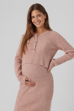 Womensecret Cropped knit maternity top rouge