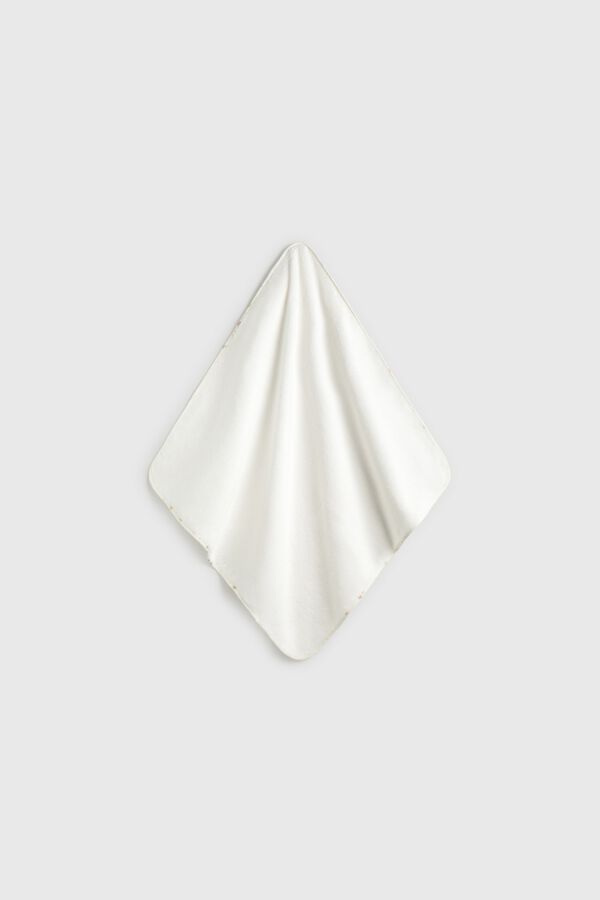 Textura Balloon print hooded towel white