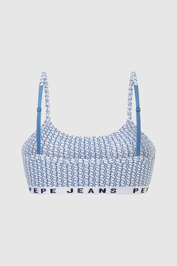 Pepe Jeans Sujetador logo estampado all over  azul