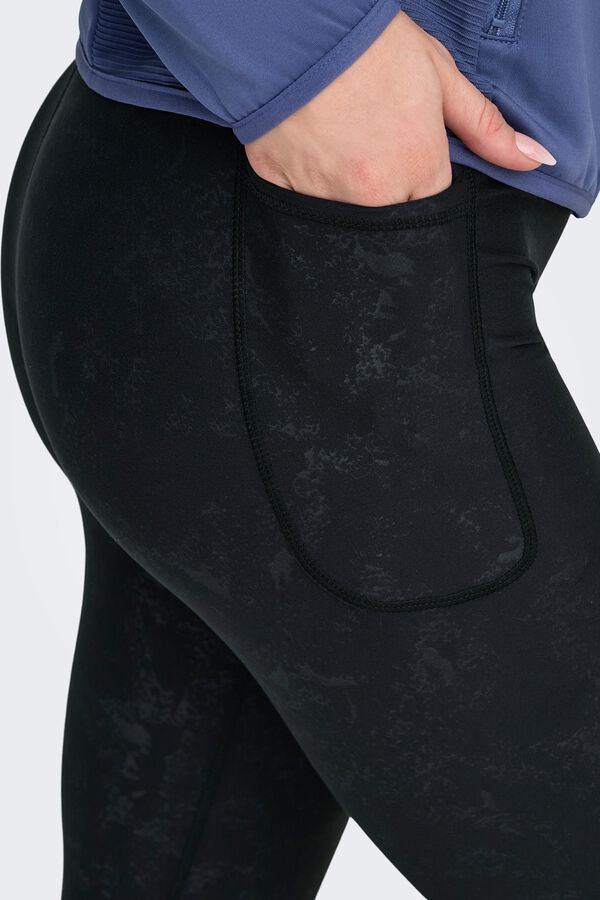 Only Play High-waisted and side pocket leggings black