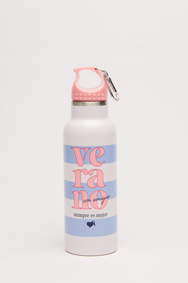 Womensecret La Vecina Rubia stainless steel water bottle pink