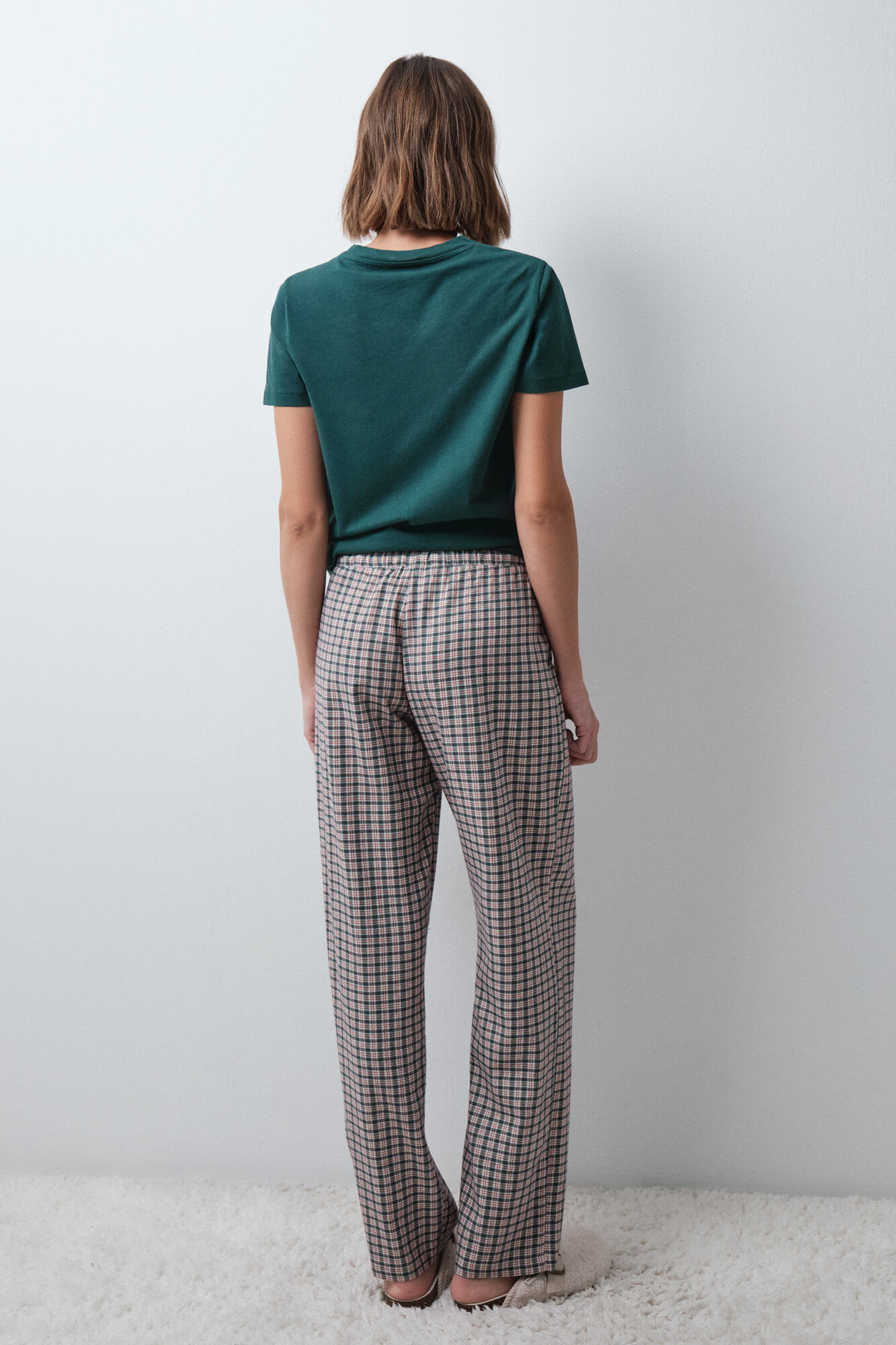 Women'secret Green plaid pyjamas trousers