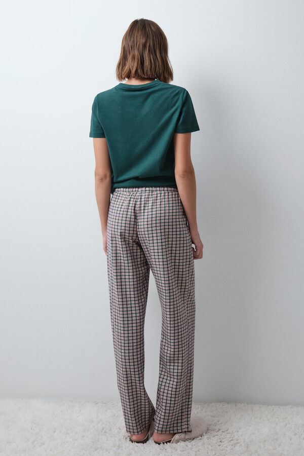 Women'secret Green plaid pyjamas trousers green