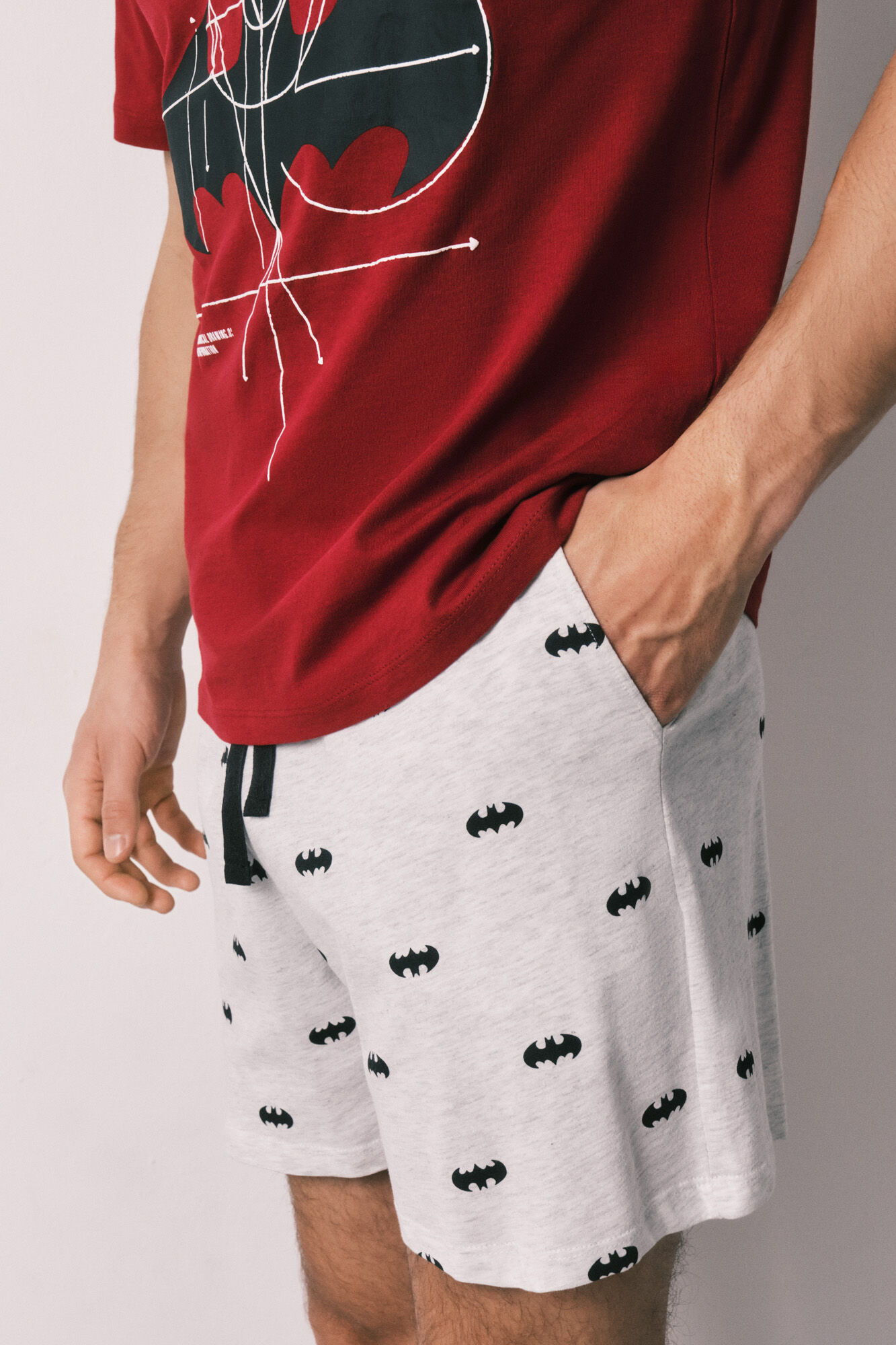 Women'secret Pijama corto hombre algod&oacute;n Batman rojo