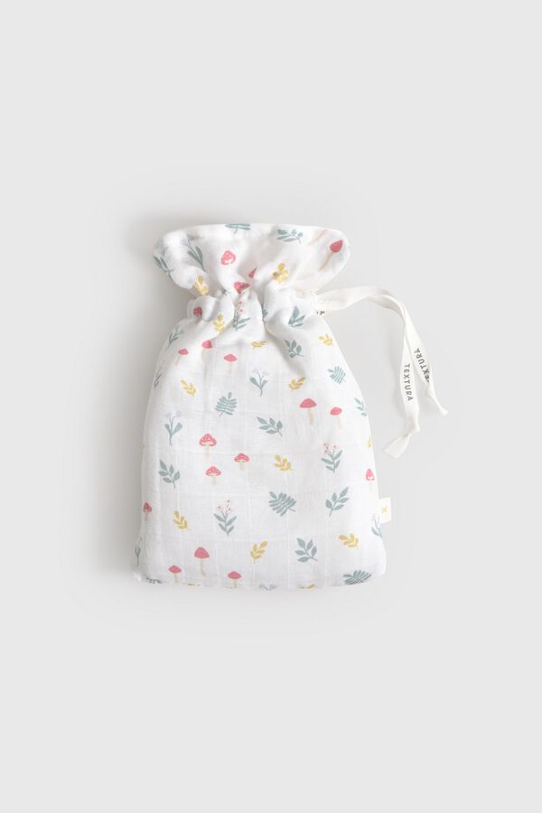 Textura Forest cotton gauze muslin white