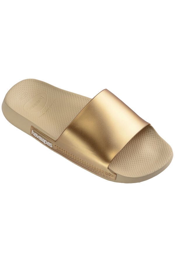 Womensecret Havaianas Slide Classic Metallic sandals Žuta