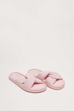 Womensecret Pink crossover strap slippers pink