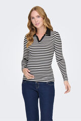 Only Maternity Polo riscas para maternity  branco