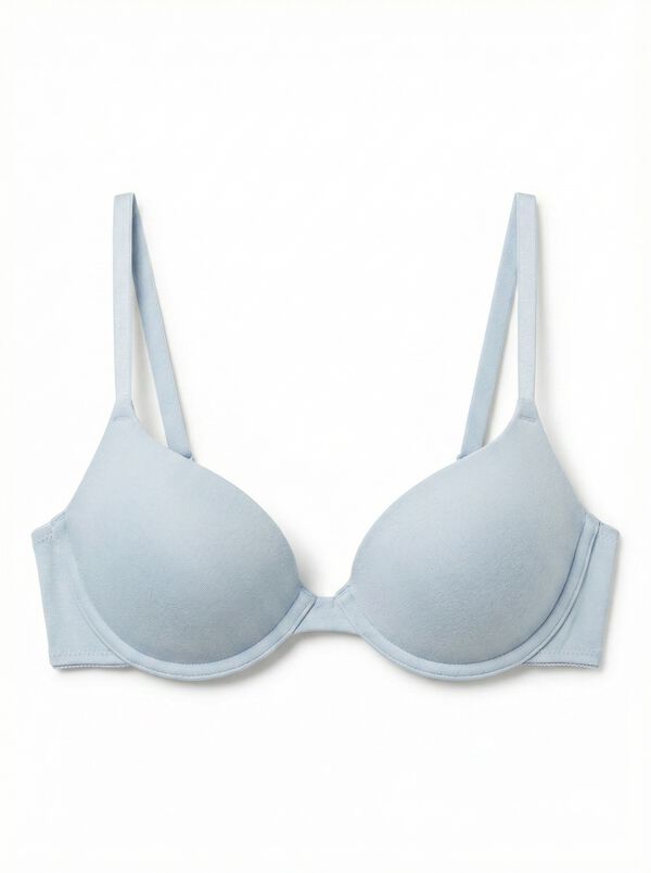 Women'secret Plavi pamučni push-up grudnjak GORGEOUS Plava