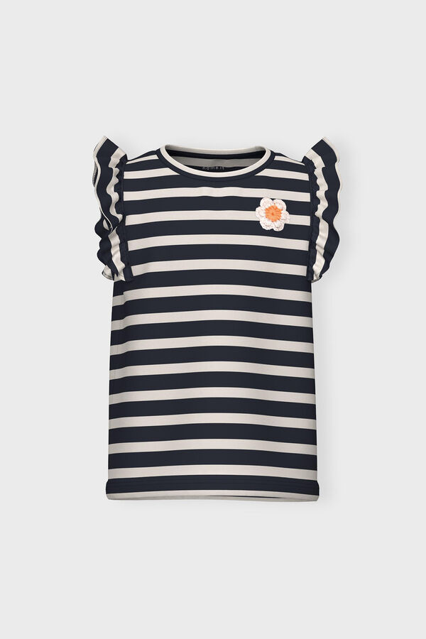 Womensecret Girl's striped sleeveless T-shirt Plava