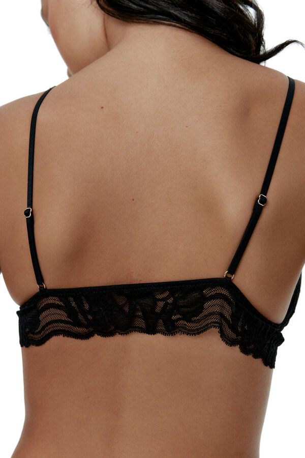 Black Limba Bralette Triangular Mojave - Black negro