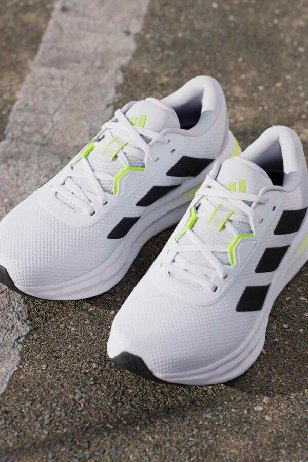 Adidas Galaxy 7 3-stripe running trainers white