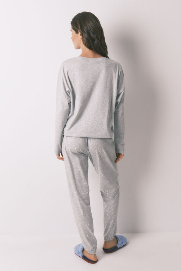 Women'secret Pyjama long en coton gris Hedwige gris