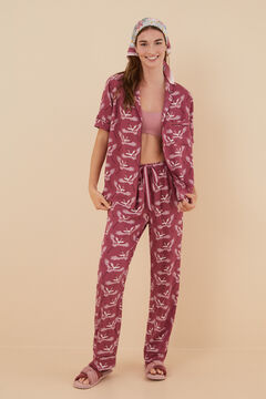 Womensecret Pyjama chemise imprimé hérons Moniquilla rose