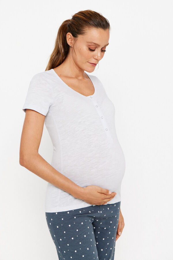 Womensecret Pijama largo maternity doble función grey