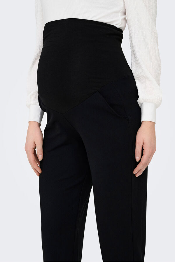 Only Maternity Pantal&oacute;n recto maternity negro