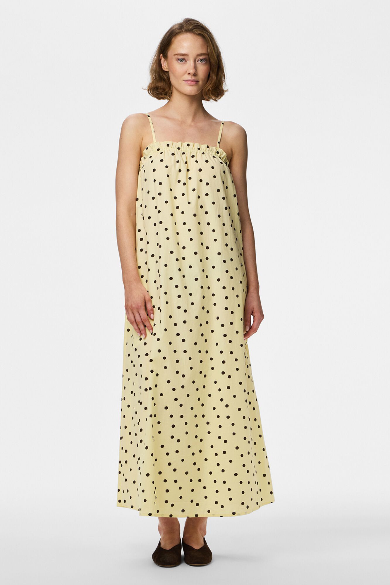 Polka-dot midi dress