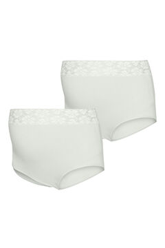 Womensecret Pack of 2 organic cotton maternity panties white