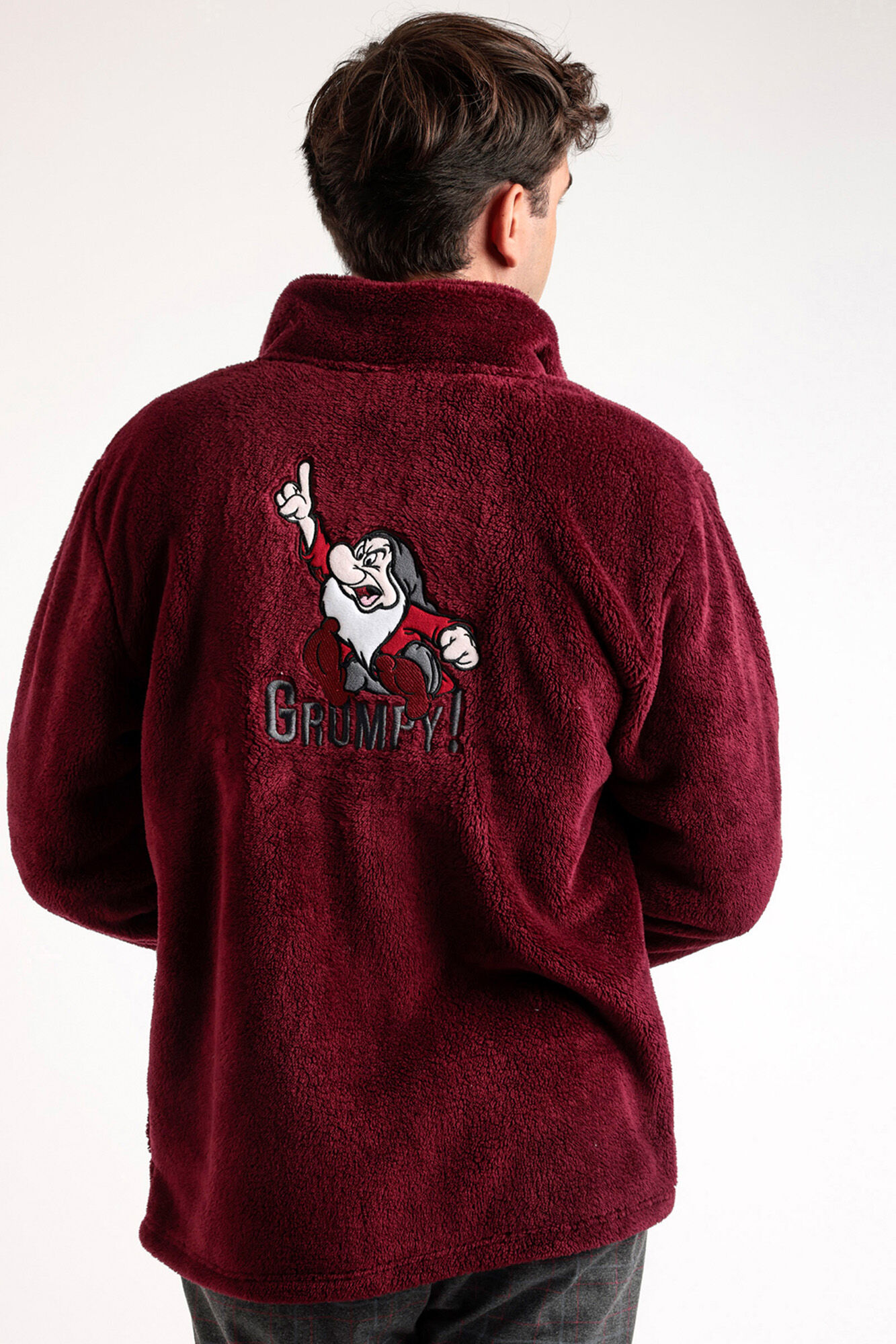 Admas Bata corta manga larga tejido pelo  Grumpy