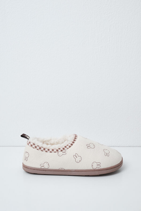 Women'secret Miffy closed slippers beige
