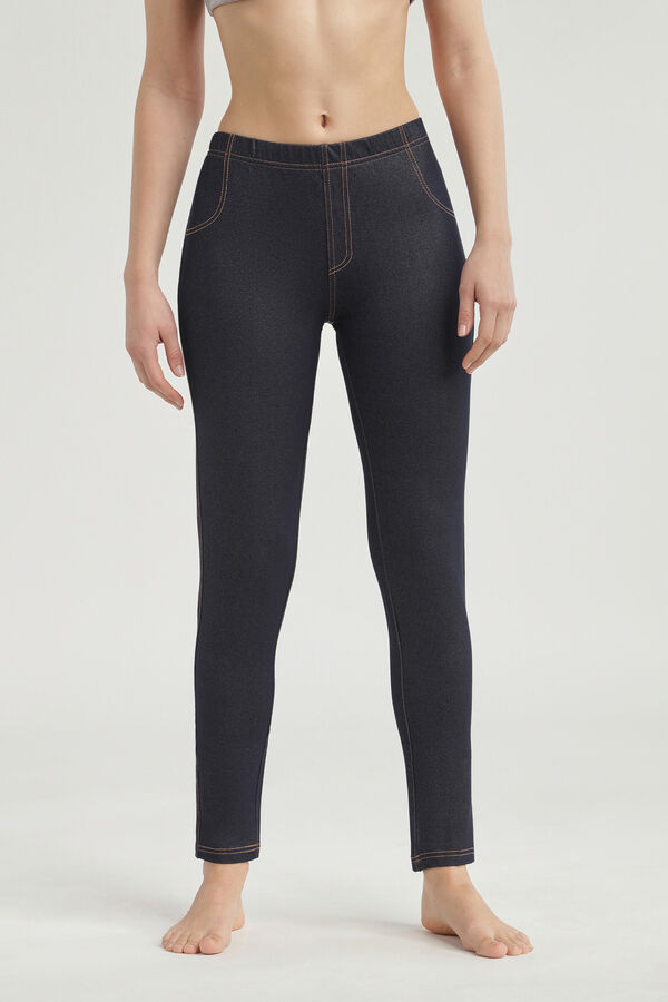 DIM Legging largo efecto vaquero de mujer azul