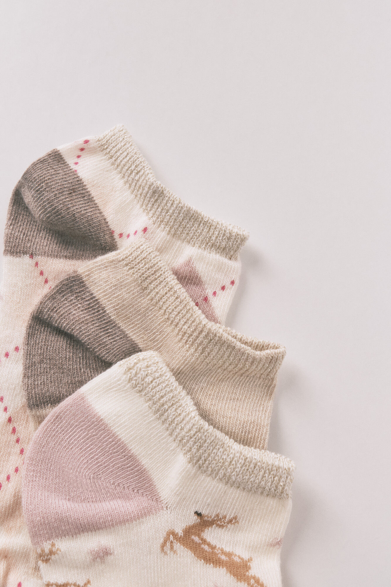 Women'secret Pack 3 calcetines cortos ciervos 