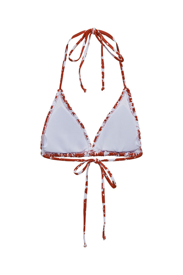 Womensecret Smocked triangle bikini top Bijela