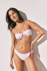 Women'secret Cuecas de biqu&iacute;ni cl&aacute;ssicas estampado mini selos bege